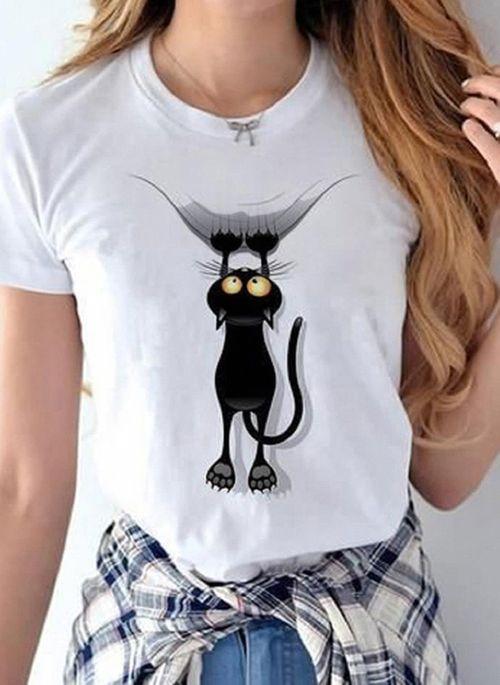TP10264 Animal Round Neck Short Sleeve Casual T shirts