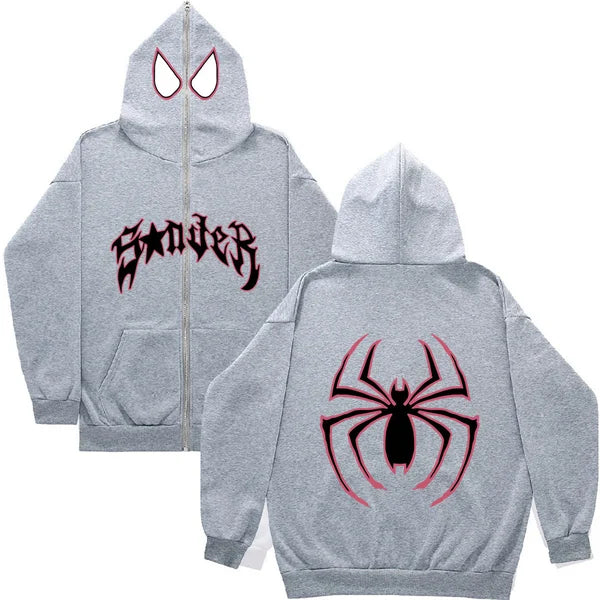 Spider Punk Zip Up Hoodie