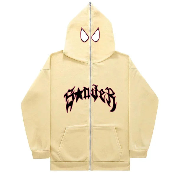 Spider Punk Zip Up Hoodie