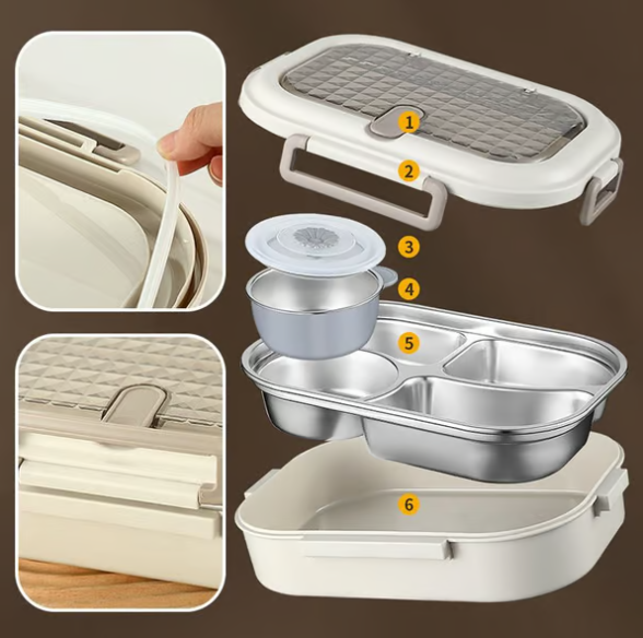 Microwaveable Stainless Steel Insulated Bento Box