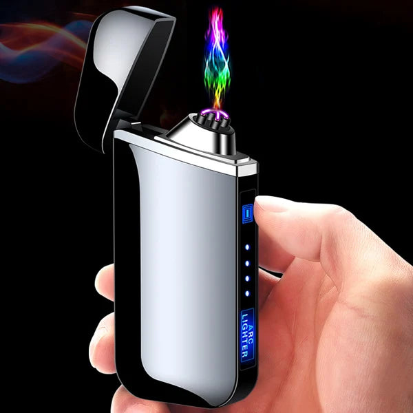 Electric Lighter With Plasma Arc Effect And Touch Sensing Lighting