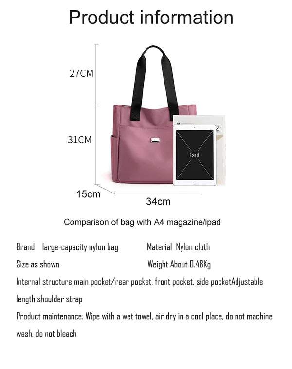 ⏰Hot Sale-49% OFF🔥2024 Large Capacity Waterproof Multi Pocket Nylon Shoulder Bag👜