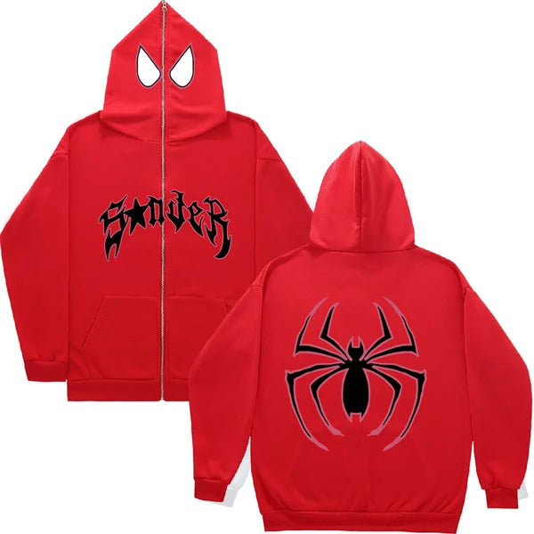 Spider Punk Zip Up Hoodie