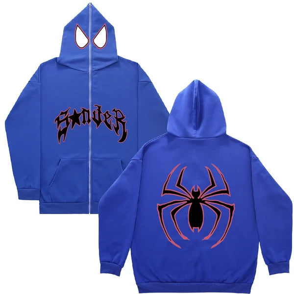 Spider Punk Zip Up Hoodie