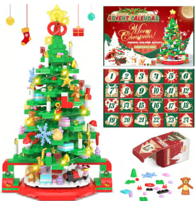 Advent Calendar 2024 Christmas Tree Building Set