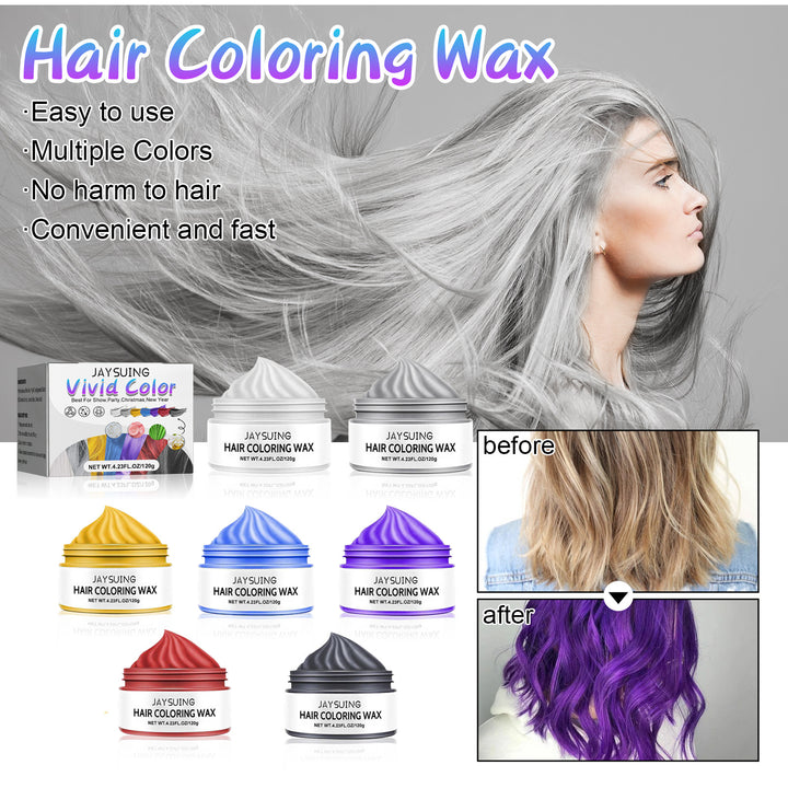 Color hair wax