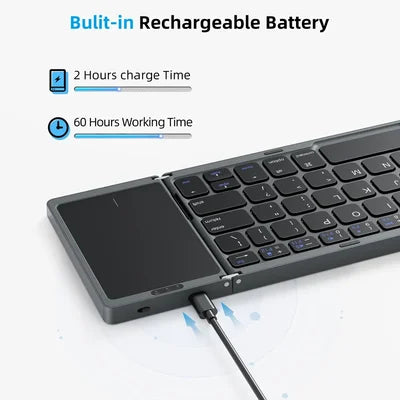 🔥Foldable Bluetooth Keyboard with Touchpad