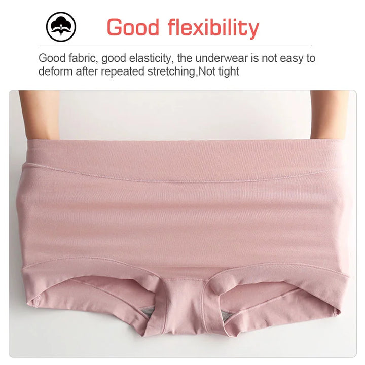 PAY 1 GET 3(3packs)🌸Women's Large Size High Waist Cotton Graphene Crotch Antibacterial Panties