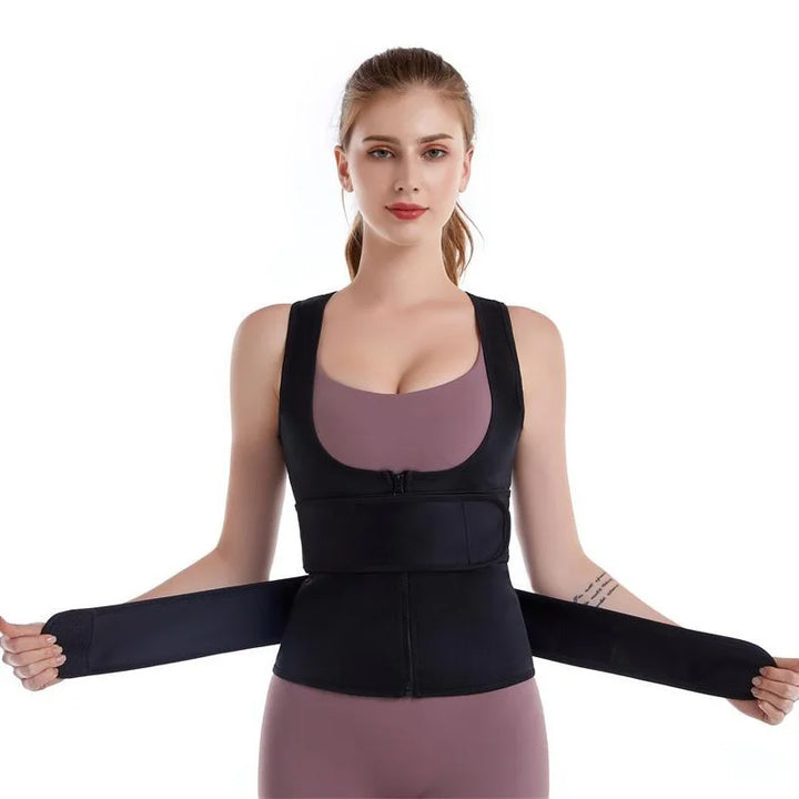 Waist protector. Double waist belly tightening undershirt