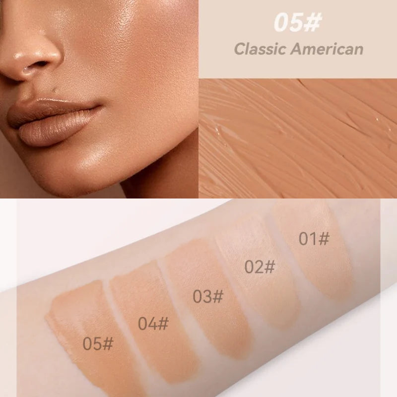 ROYUES Super Coverage Foundation with Buffing Brush