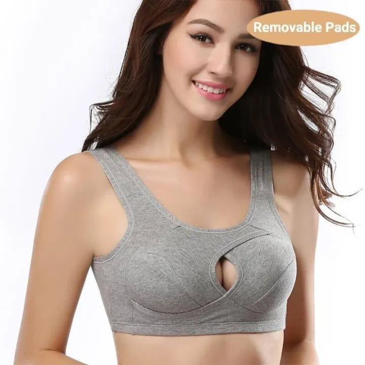 🔥Last Day 49% OFF😍-Pure Cotton Instantly lifts Anti-Sagging Wirefree Bra