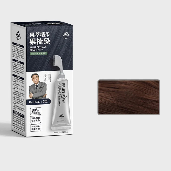 Hair dye cream with comb,combing your hair is dyeing your hair