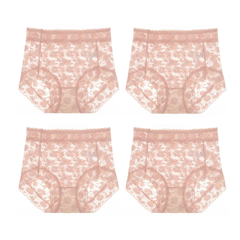 Pay 1 Get 4packs🌷Sexy Seamless Thin Lace Silk Care Panties