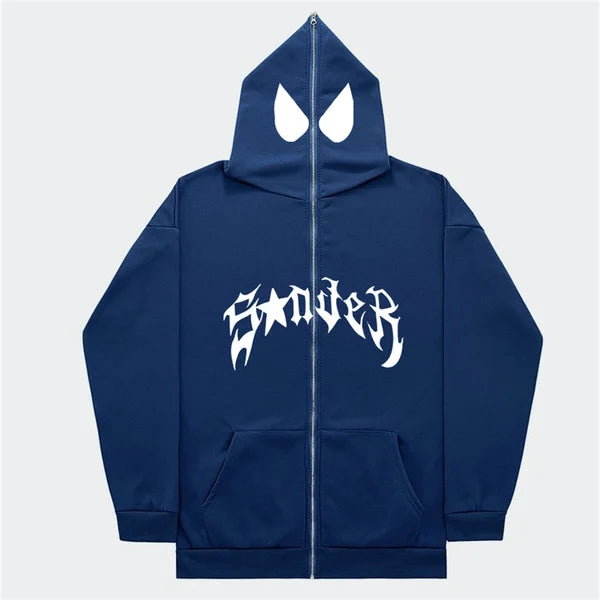 Spider Punk Zip Up Hoodie