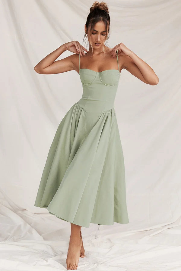 Sleeveless Corset Fit Midi Dress(BUY 2 FREE SHIPPING)