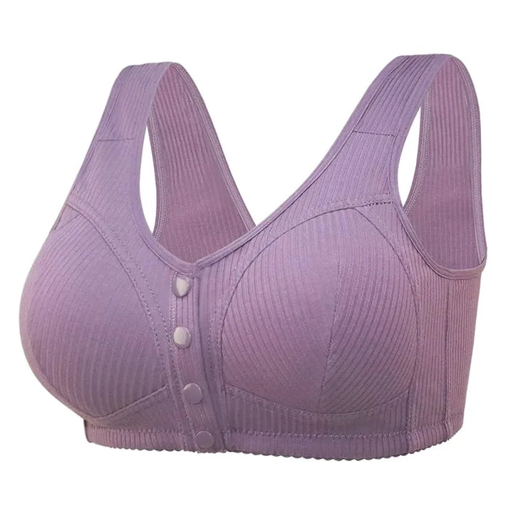 🎉BUY 1 GET 3 (3PACKS) COMFORTABLE FRONT-CLOSURE WIRELESS PLUS SIZE BUTTON BRA