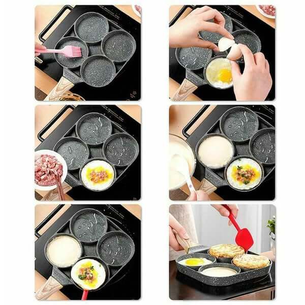 4 Hole Maifanshi Stone Non-stick Egg Ham Pot