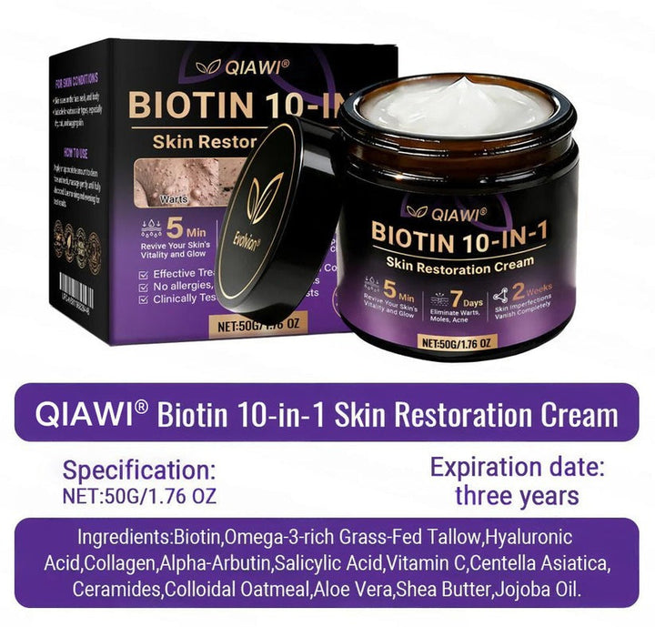 🔥LAST DAY 50% OFF - QIAWI® Biotin 10-in-1 Skin Restoration Cream
