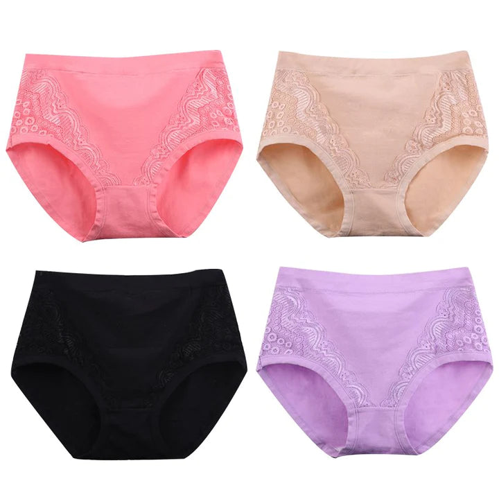 2024 Plus Size High Waist Leak Proof Cotton Panties🌸