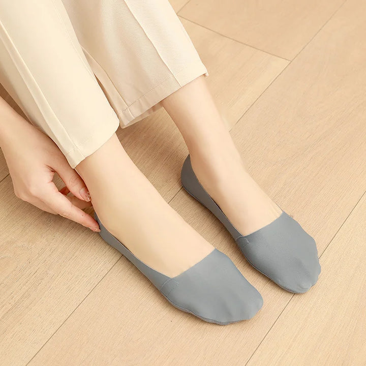 【No Heel Dropping】Ice Silk Invisible Breathable Crew Socks