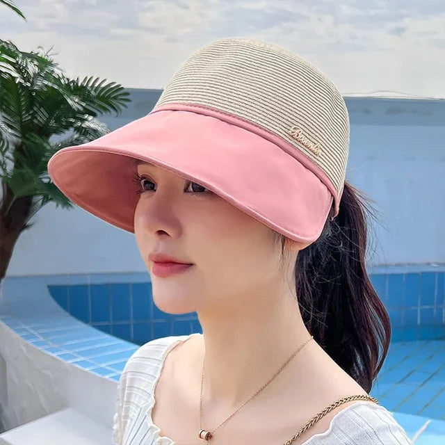 Hepburn style sunscreen cap