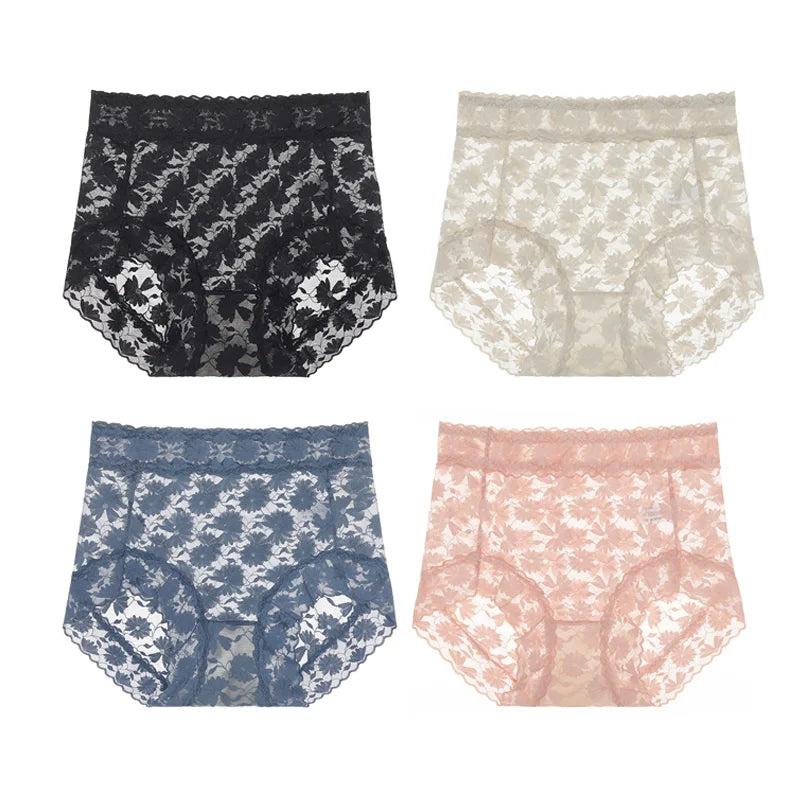 Pay 1 Get 4packs🌷Sexy Seamless Thin Lace Silk Care Panties