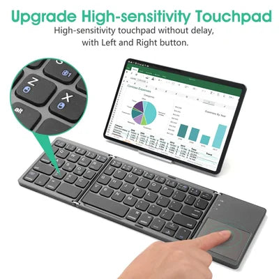 🔥Foldable Bluetooth Keyboard with Touchpad