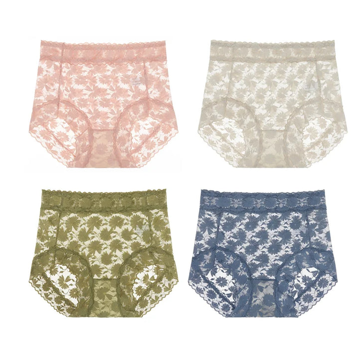 Pay 1 Get 4packs🌷Sexy Seamless Thin Lace Silk Care Panties