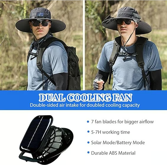 🏆 50K+ SOLD! ⚡2025 New Ultralight Solar Fan Sun Hat – Lighter Than a Baseball!⚾(Only 11oz)