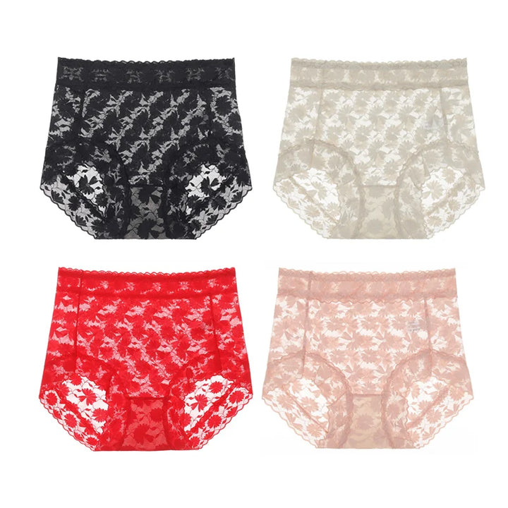 Pay 1 Get 4packs🌷Sexy Seamless Thin Lace Silk Care Panties