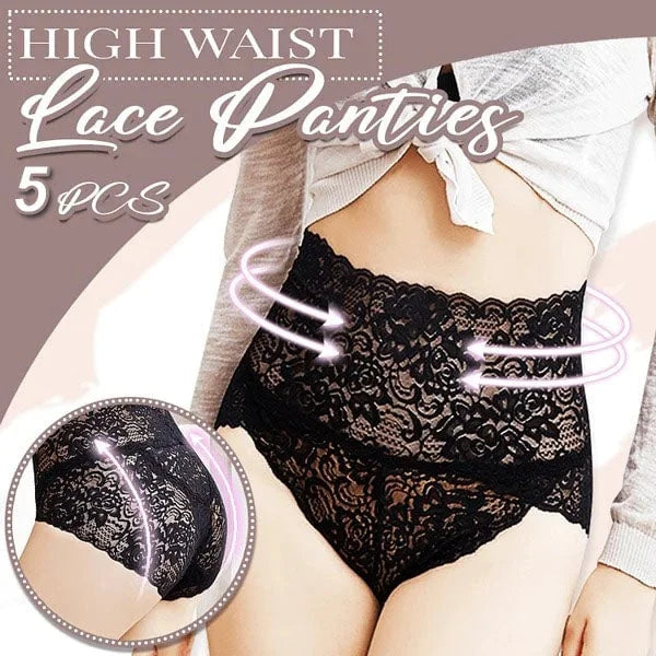 🔥Buy 5 Free 5(10PACKS)🔥 High Waist Sexy Premium Lace Panties-FREE SHIPPING