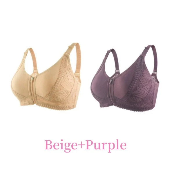 😍Buy 1 Get 1 Free Today🔥Front Zipper Full Cup Lift Bra