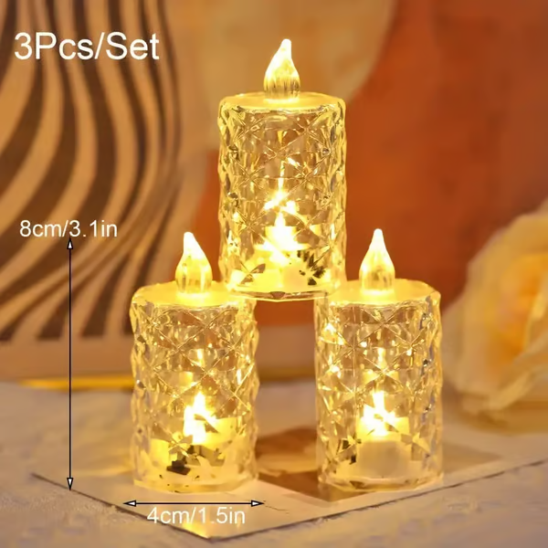 Crystal Flameless Candle Light