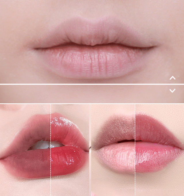 Moisturizing color changing dual-color lip mask