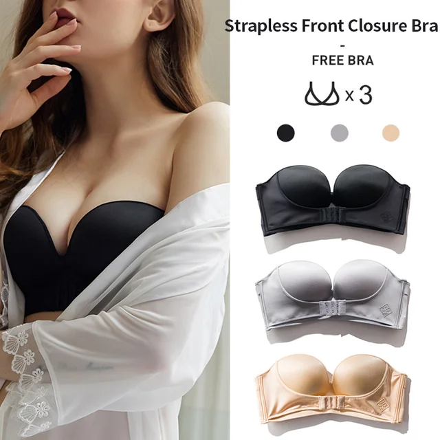 STRAPLESS FRONT CLOSURE BRA