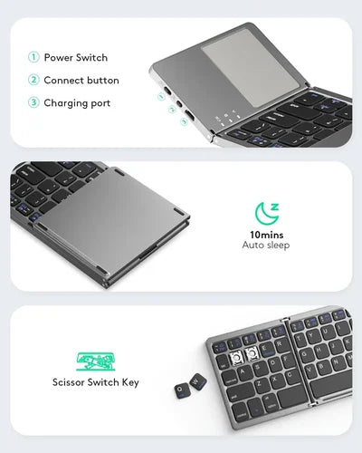 🔥Foldable Bluetooth Keyboard with Touchpad