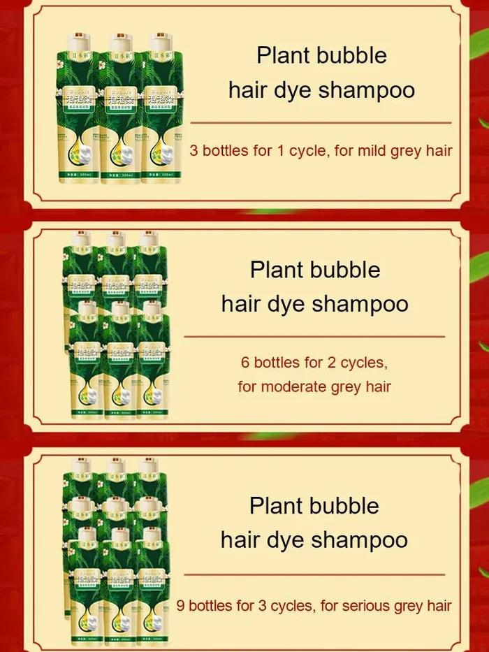 🎁2024-Christmas Hot Sale🎁Plant Bubble Hair Dye Shampoo