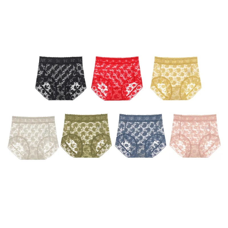 Pay 1 Get 4packs🌷Sexy Seamless Thin Lace Silk Care Panties