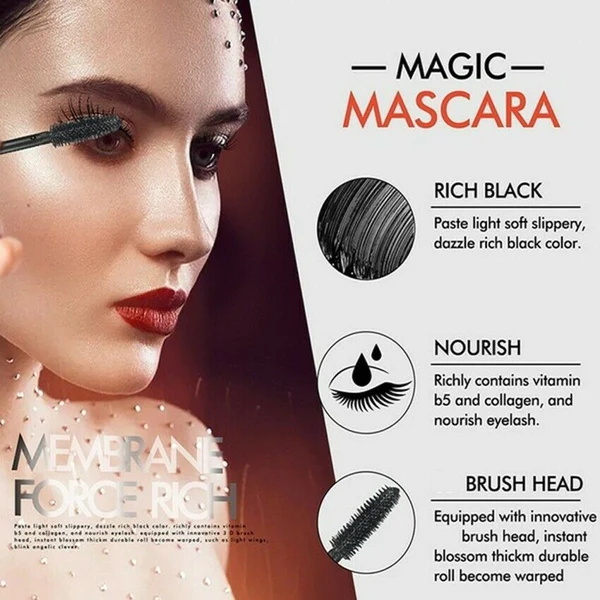 4D Waterproof Silk Fiber Thick Lengthening Mascara