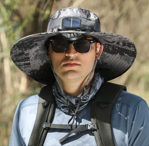 🏆 50K+ SOLD! ⚡2025 New Ultralight Solar Fan Sun Hat – Lighter Than a Baseball!⚾(Only 11oz)