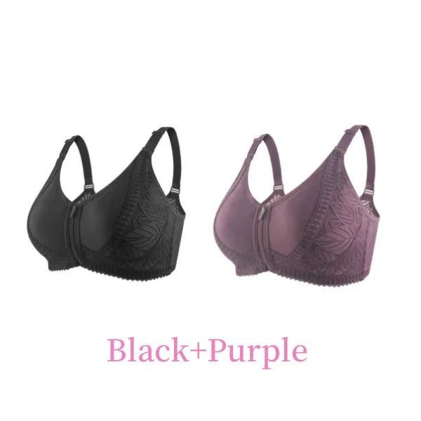 😍Buy 1 Get 1 Free Today🔥Front Zipper Full Cup Lift Bra