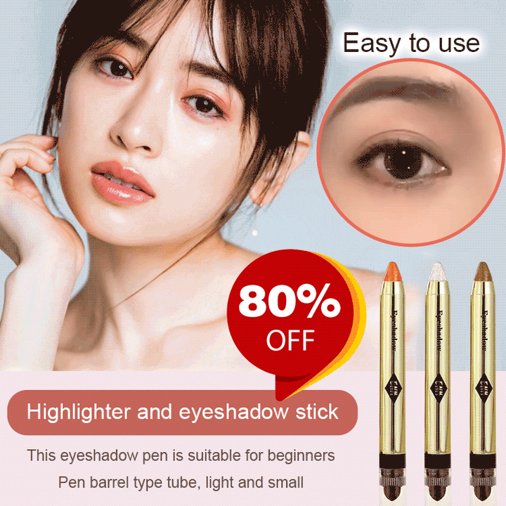 Shimmer eyeshadow and lying silkworm pen