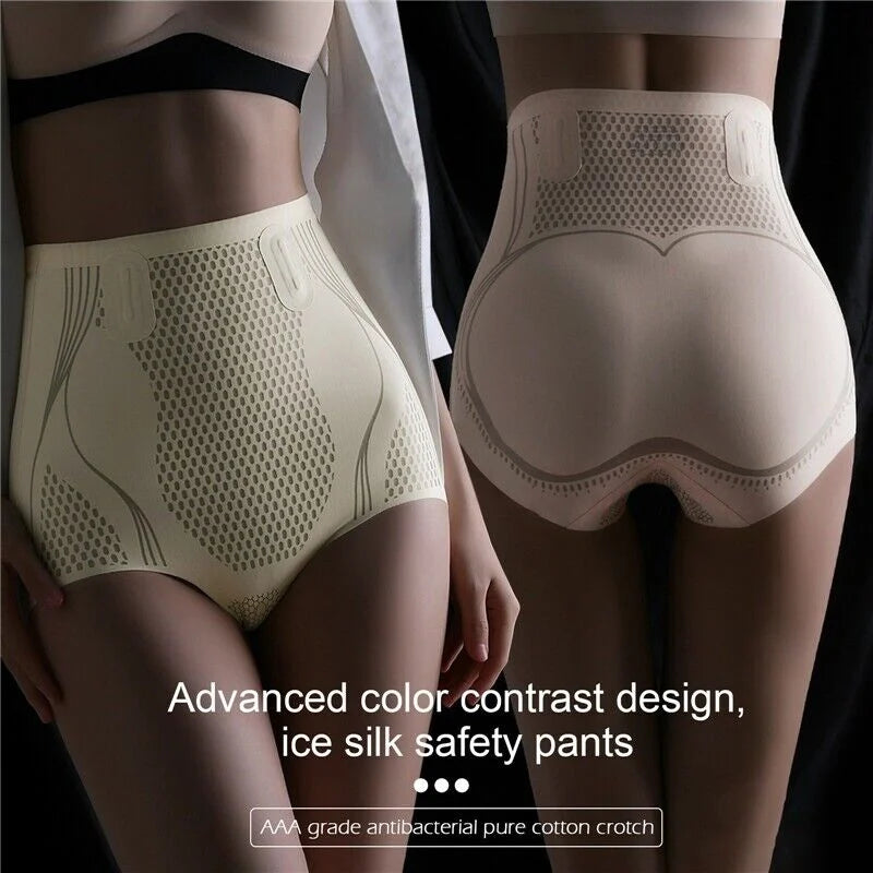 Ice Silk Ion Fibre Repair Shaping Shorts   Tummy Control Underpants