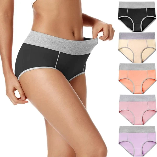 🔥BUY 5 GET 5 FREE🔥WOMENS COTTON BREATHABLE HIP LIFT PANTIES