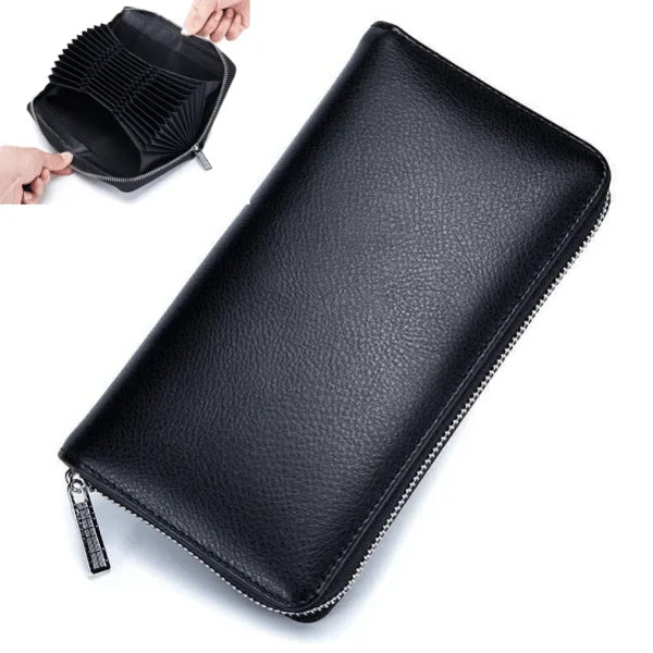 🔥Unisex Anti-Credit Card Fraud Multi-compartment Genuine Leather Wallet