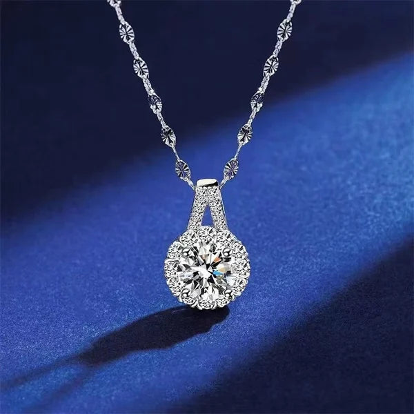 🔥 47% OFF💕S925 Sterling Silver Moissanite Sunflower Pendant Necklace