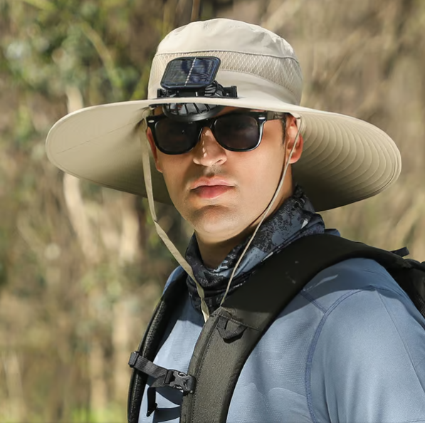 🏆 50K+ SOLD! ⚡2025 New Ultralight Solar Fan Sun Hat – Lighter Than a Baseball!⚾(Only 11oz)
