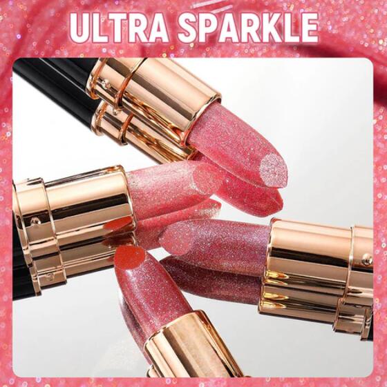 Diamond Lip Gloss Glitter Lipstick Waterproof