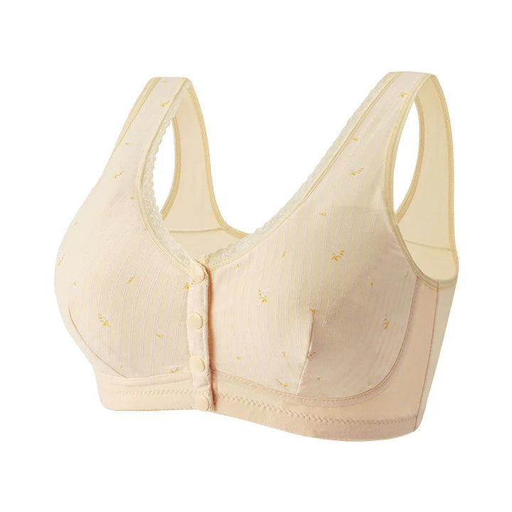 🔥PAY 1 GET 3 BRA🔥Design for Senior Front Closure Cotton Bra