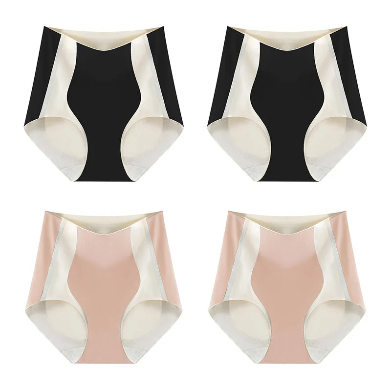 PAY 1 GET 4 PACKS🌸Color-block Traceless Hip-lifting Shaping Panties